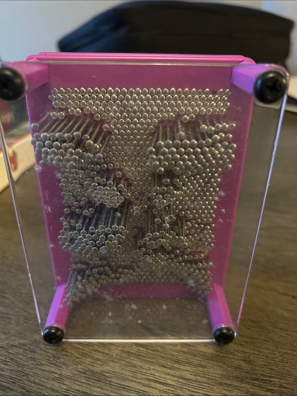Pink Pin Art Desk Sculpture - Home Art
